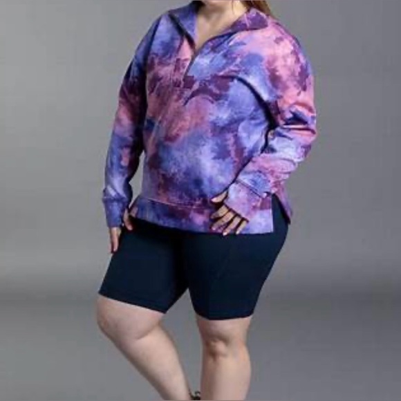 NEW Rise by Lularoe Persistent Half Zip Pull Over Fleece Sweatshirt Size 1X - Picture 2 of 15